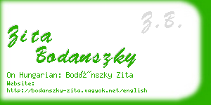 zita bodanszky business card